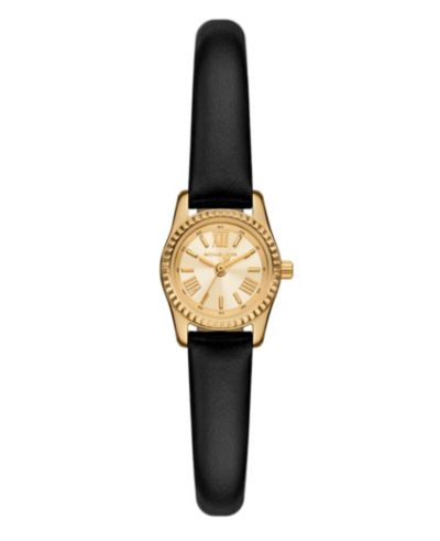 Женские кожаные часы Michael Kors Lexington, черные, 19mm