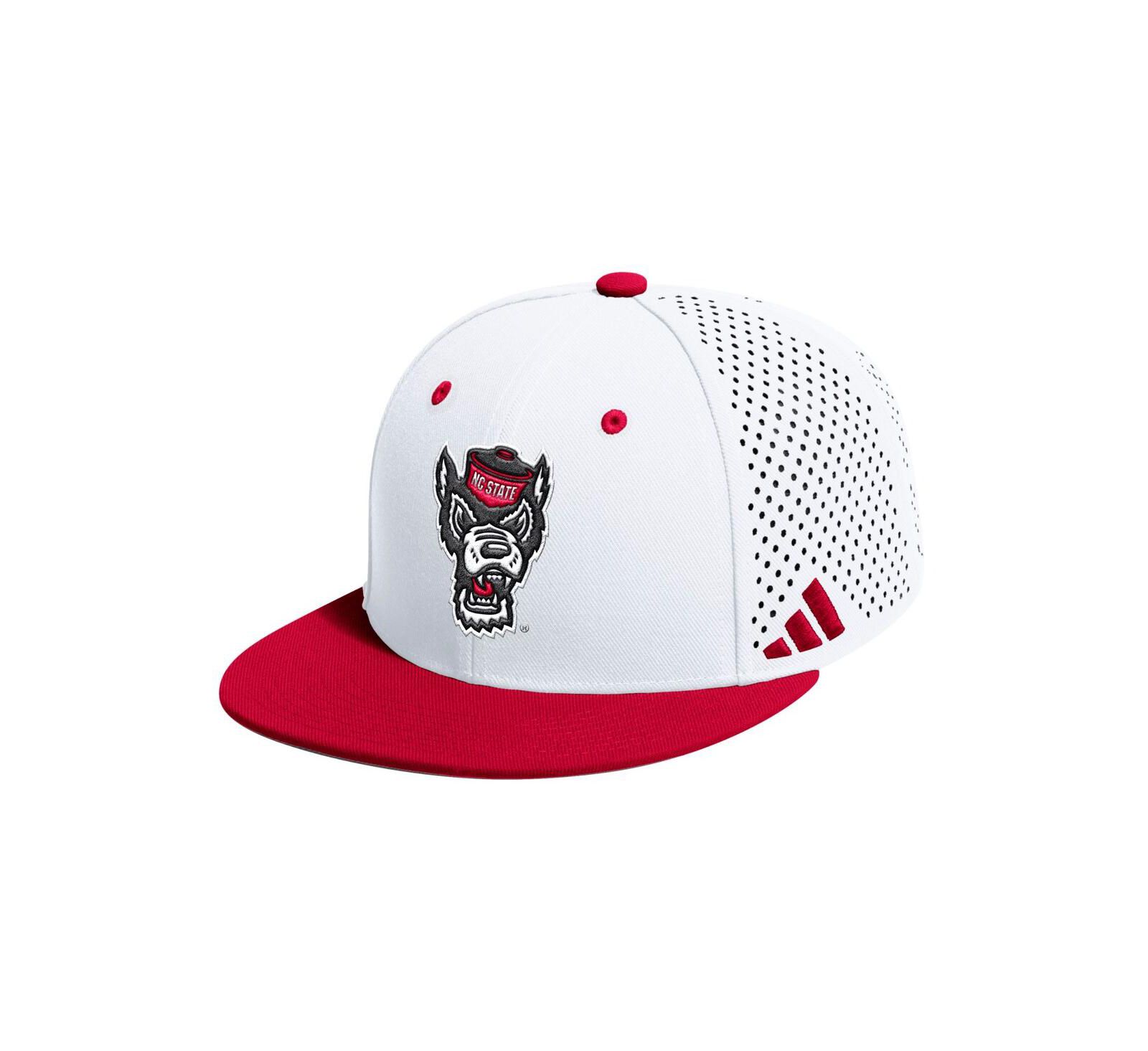 Adidas Men's White NC State Wolfpack On-Field Fitted Baseball Hat