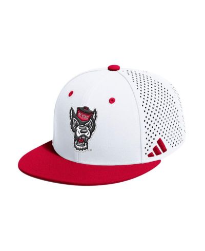 Мужская бейсболка Adidas White NC State Wolfpack On-Field Fitted