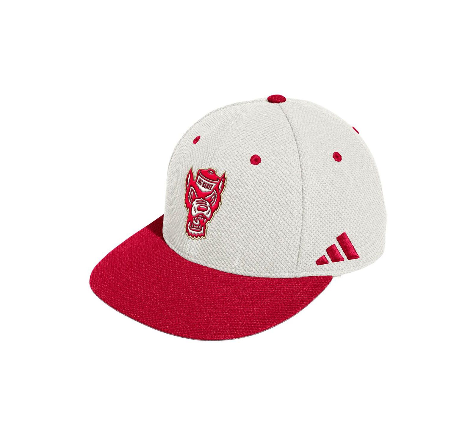 adidas Мужская бейсболка 59FIFTY Cream NC State Wolfpack On-Field