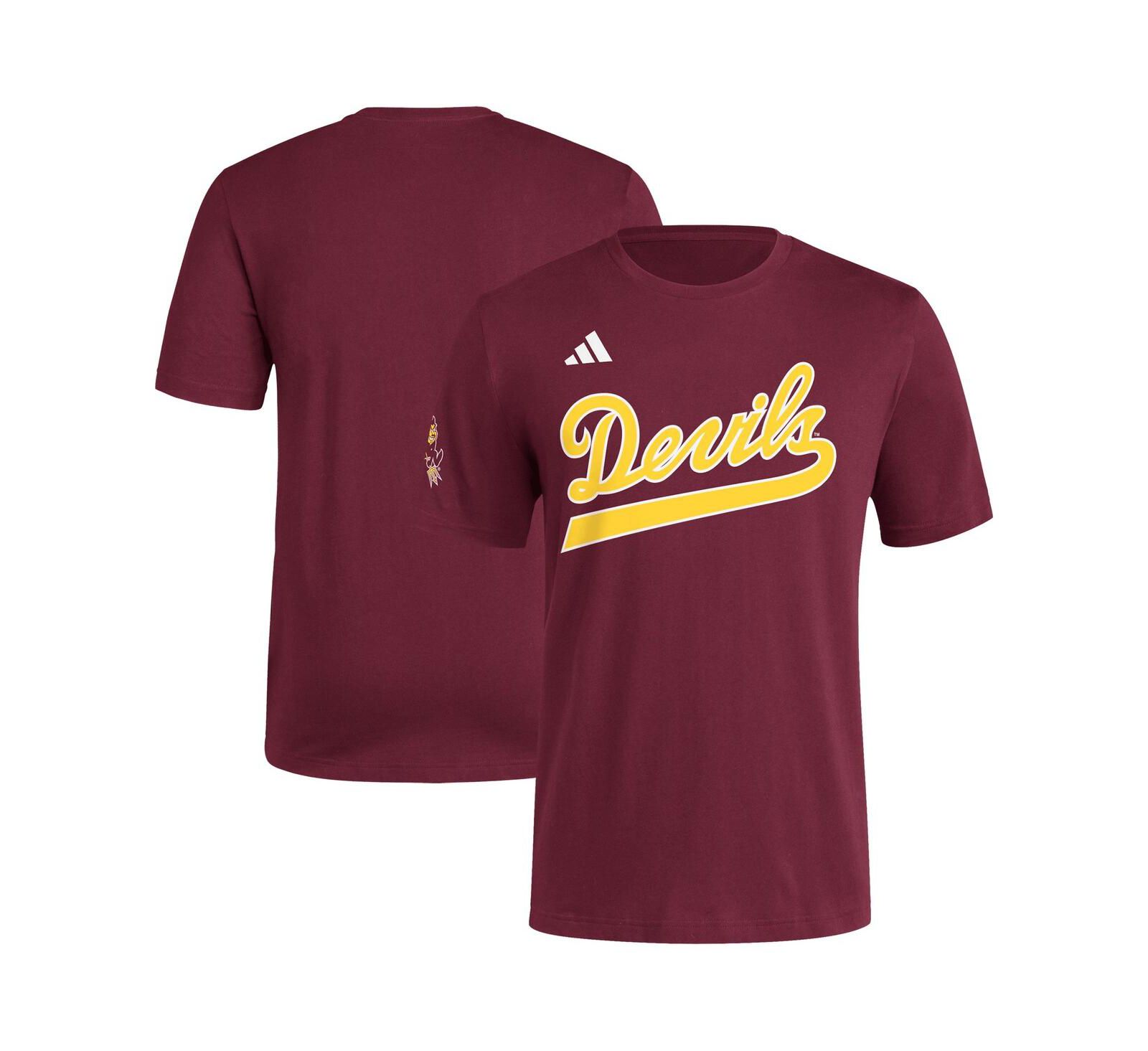 Adidas Men's Maroon Arizona State Sun Devils Fresh Wordmark T-Shirt