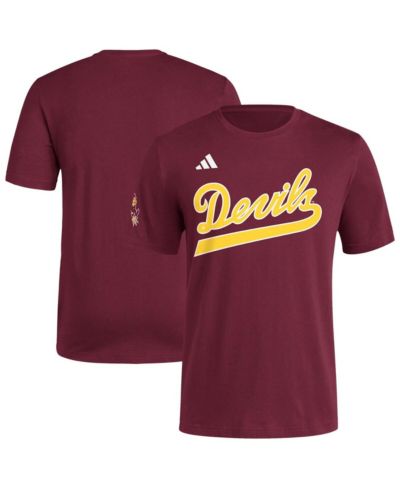 adidas Мужская футболка Arizona State Sun Devils бордового цвета