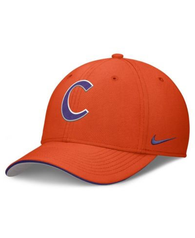 Мужская кепка Nike Clemson Tigers 2025 Dugout Coaches Rise Swoosh Performance Flex Orange
