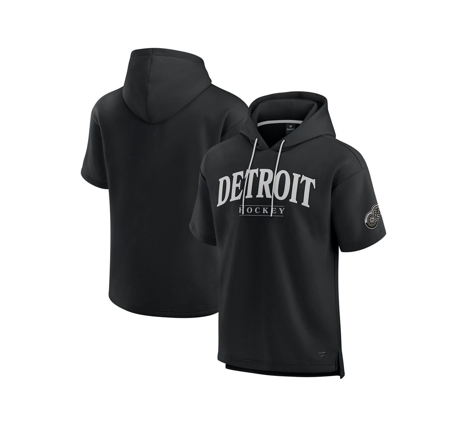 Мужское худи Fanatics Detroit Red Wings Elements Ready с коротким рукавом, черный