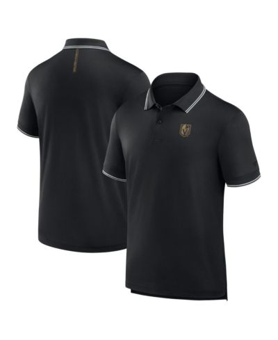 Fanatics Men's Black Vegas Golden Knights Front Office Move Mono Polo Shirt