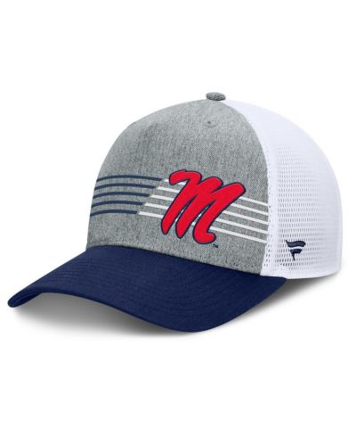 Fanatics Мужская кепка trucker Ole Miss Rebels, серо-синяя, регулируемая