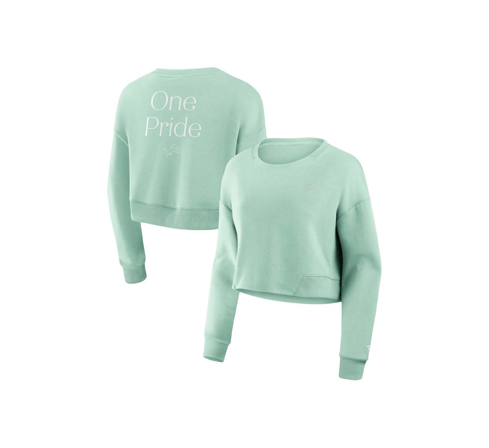Fanatics Женская свитшот Cropped Pullover Mint Detroit Lions Studio