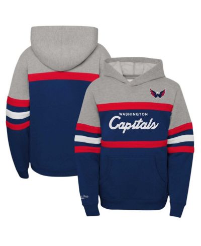 Mitchell & Ness худи pullover для мальчиков и девочек Navy Washington Capitals Head Coach