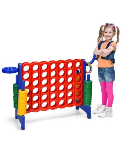 Gymax 3-in-1 Giant 4-to-Score Game Set, Ages 3+