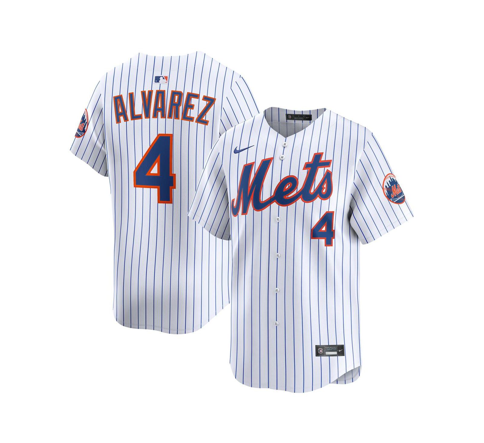 Мужская джерси Nike Francisco Alvarez White New York Mets Home Limited Player