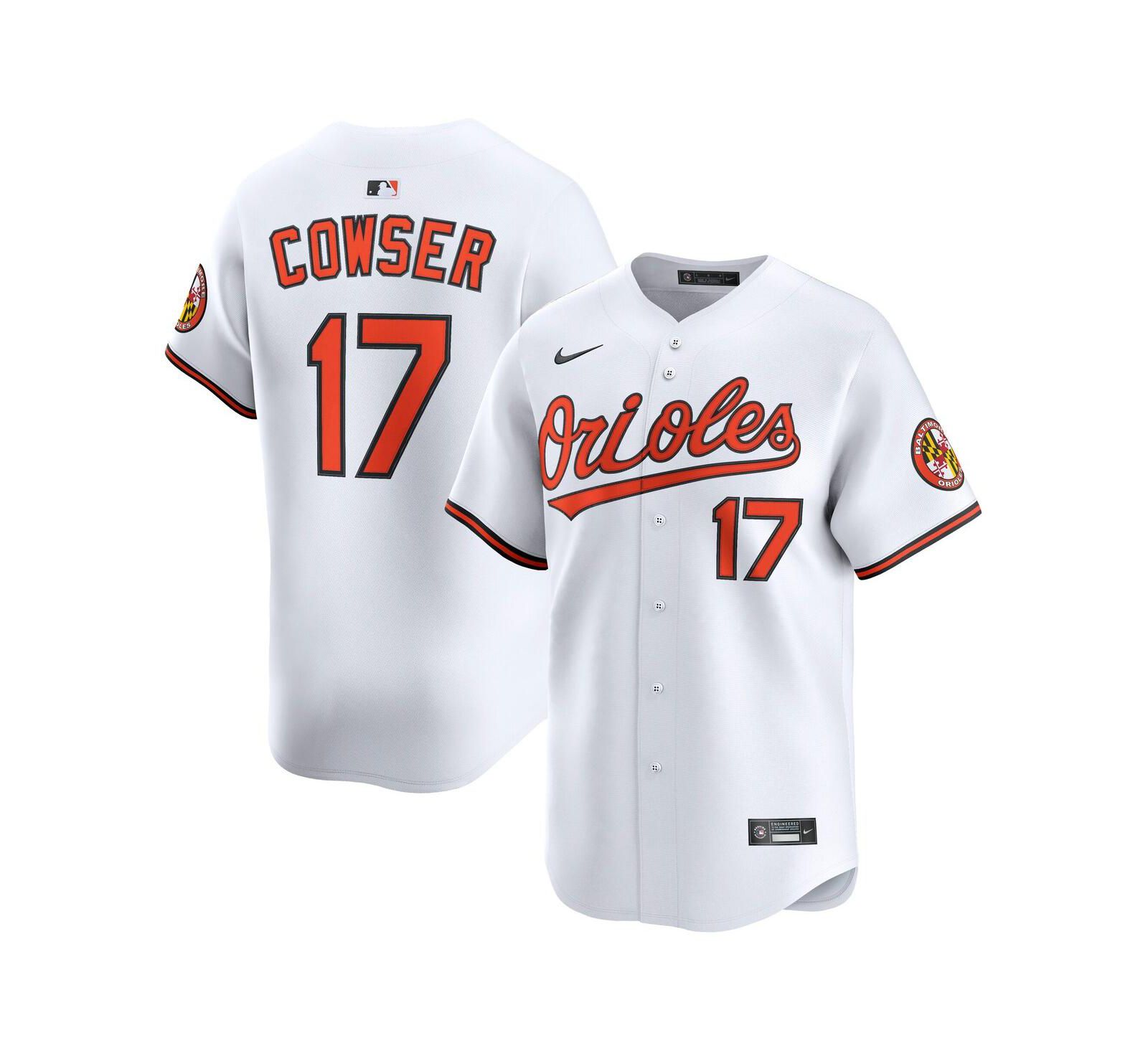 Nike Men's Colton Cowser White Baltimore Orioles Home Limited Player Jersey футболка мужская