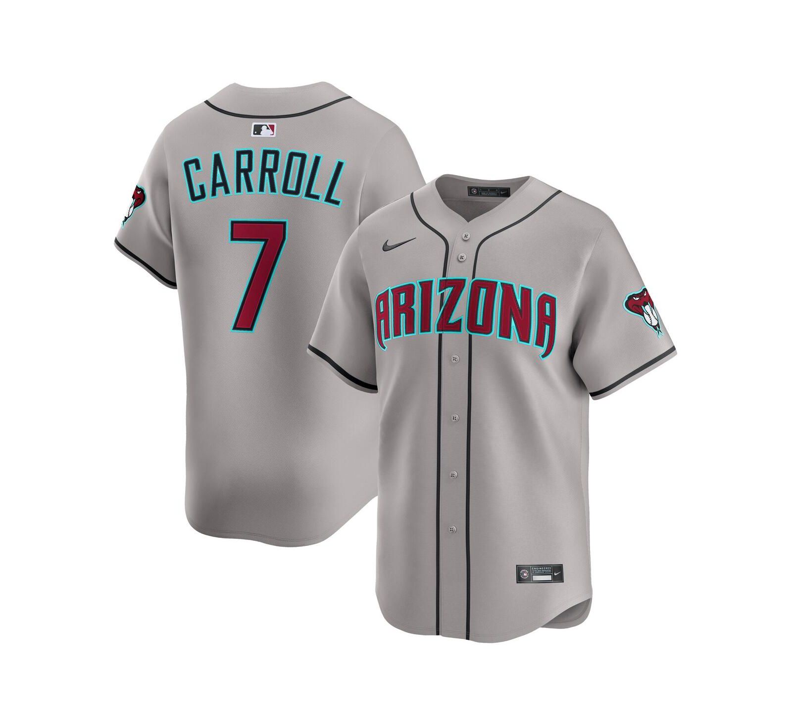 Мужская джерси Nike Corbin Carroll Gray Arizona Diamondbacks Alternate Limited Player