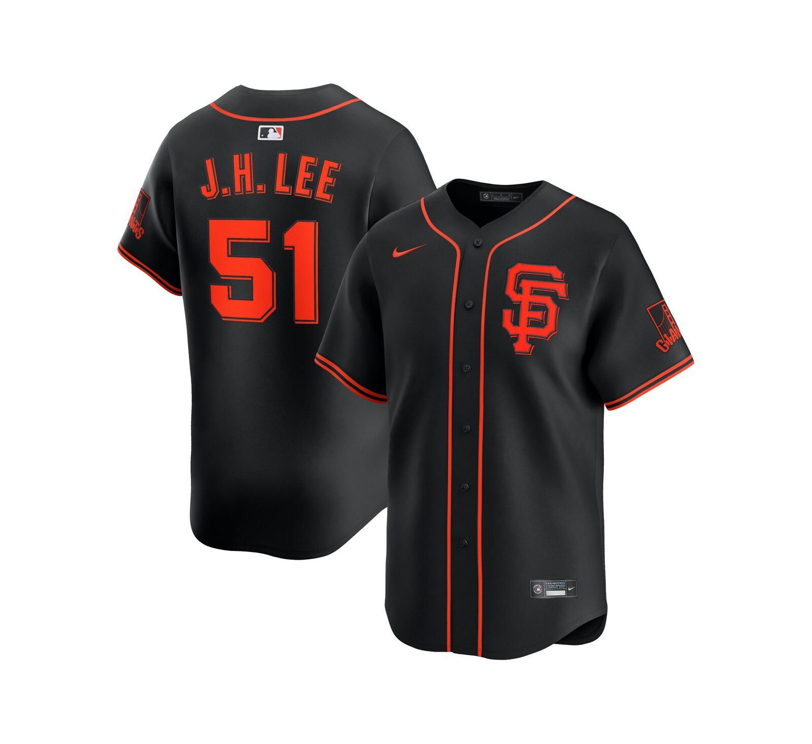 Nike Men's Jung Hoo Lee Black San Francisco Giants Alternate Limited Player Jersey