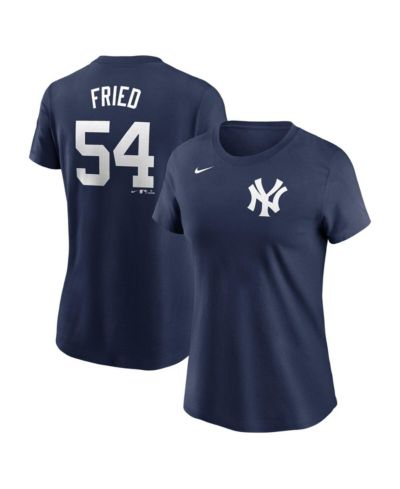 Nike Women's Max Fried Navy New York Yankees Fuse Name & Number T-Shirt