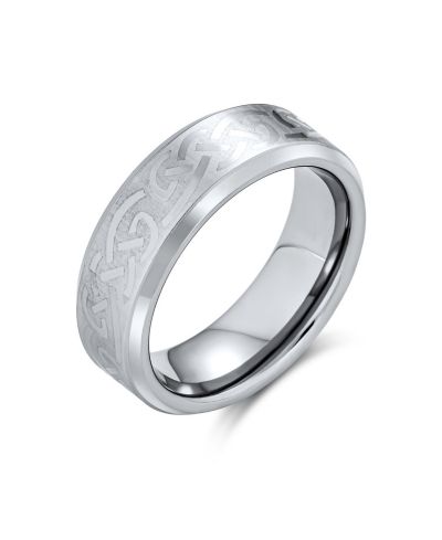 Кольцо обручальное Bling Jewelry Viking Celtic Love Knot Titanium с матовым покрытием 7MM