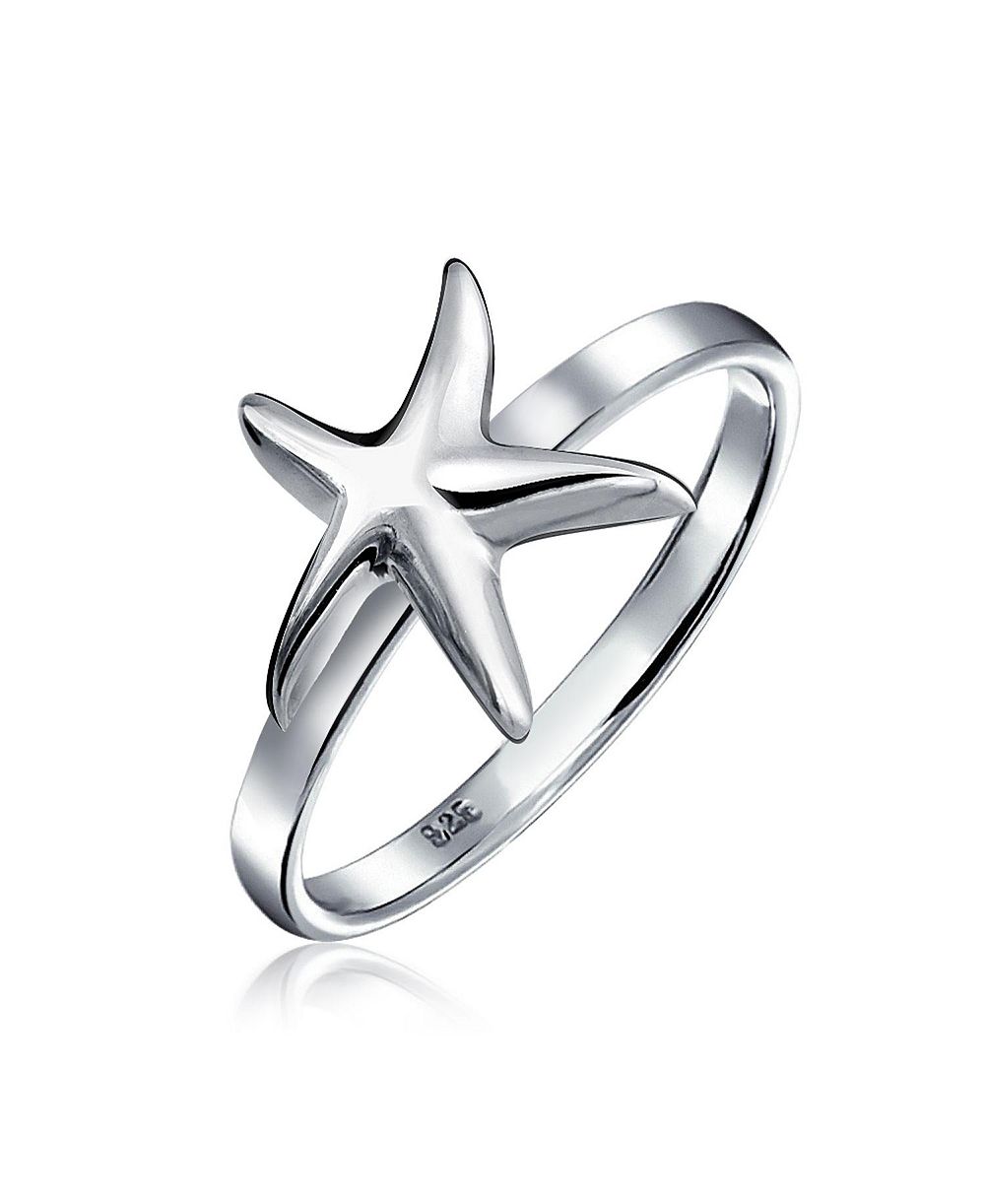 Bling Jewelry Nautical Tropical Beach Starfish Ring Polished .925 Sterling Silver