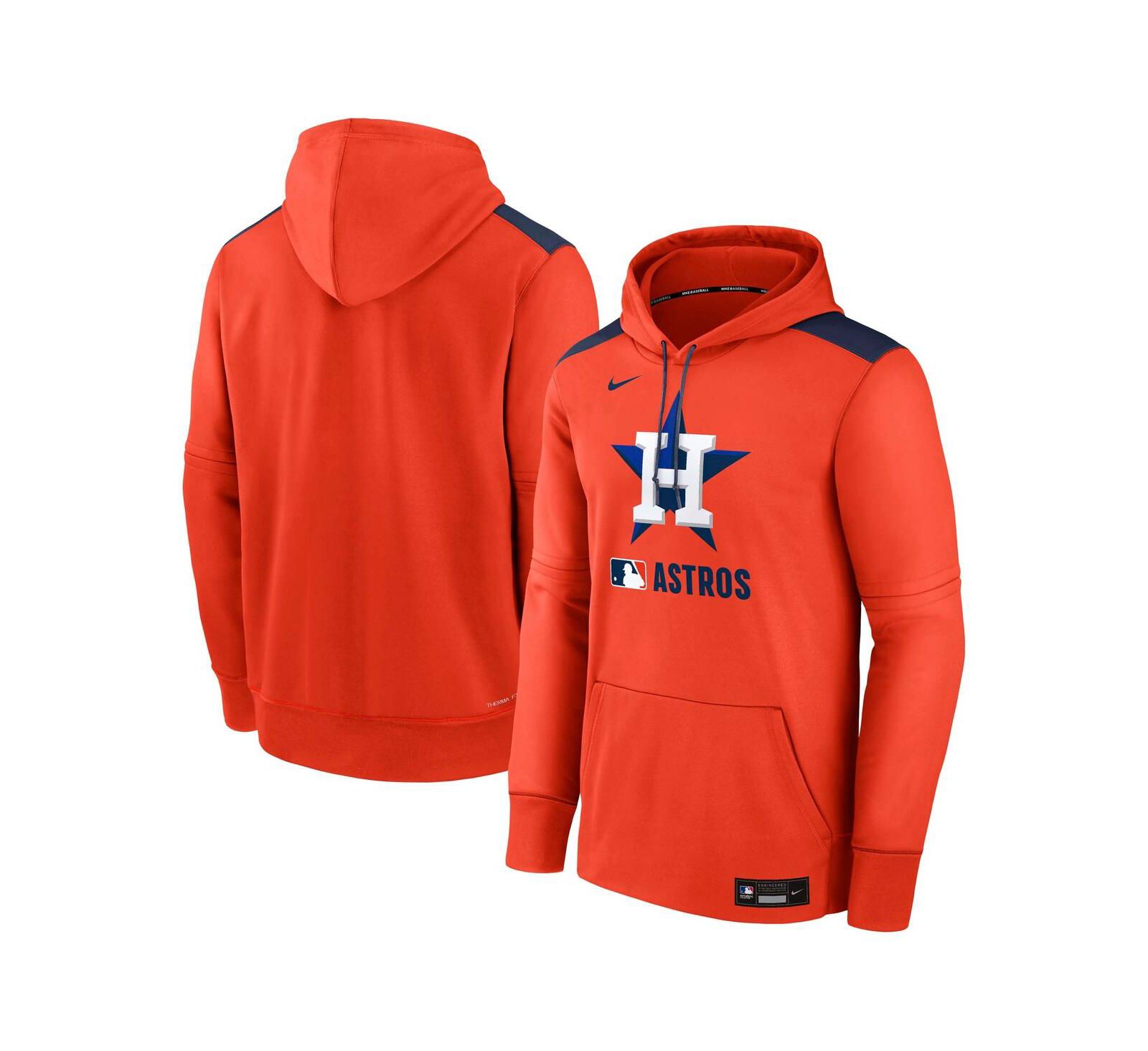 Мужское худи Nike Orange Houston Astros Authentic Collection Performance Pullover