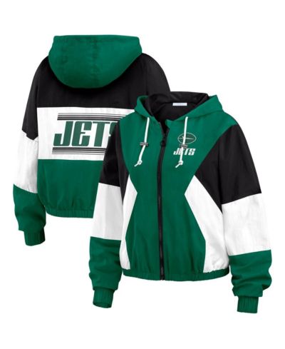 Женский ветрозащитный куртка-дождевик WEAR by Erin Andrews Green Color Block Full-Zip