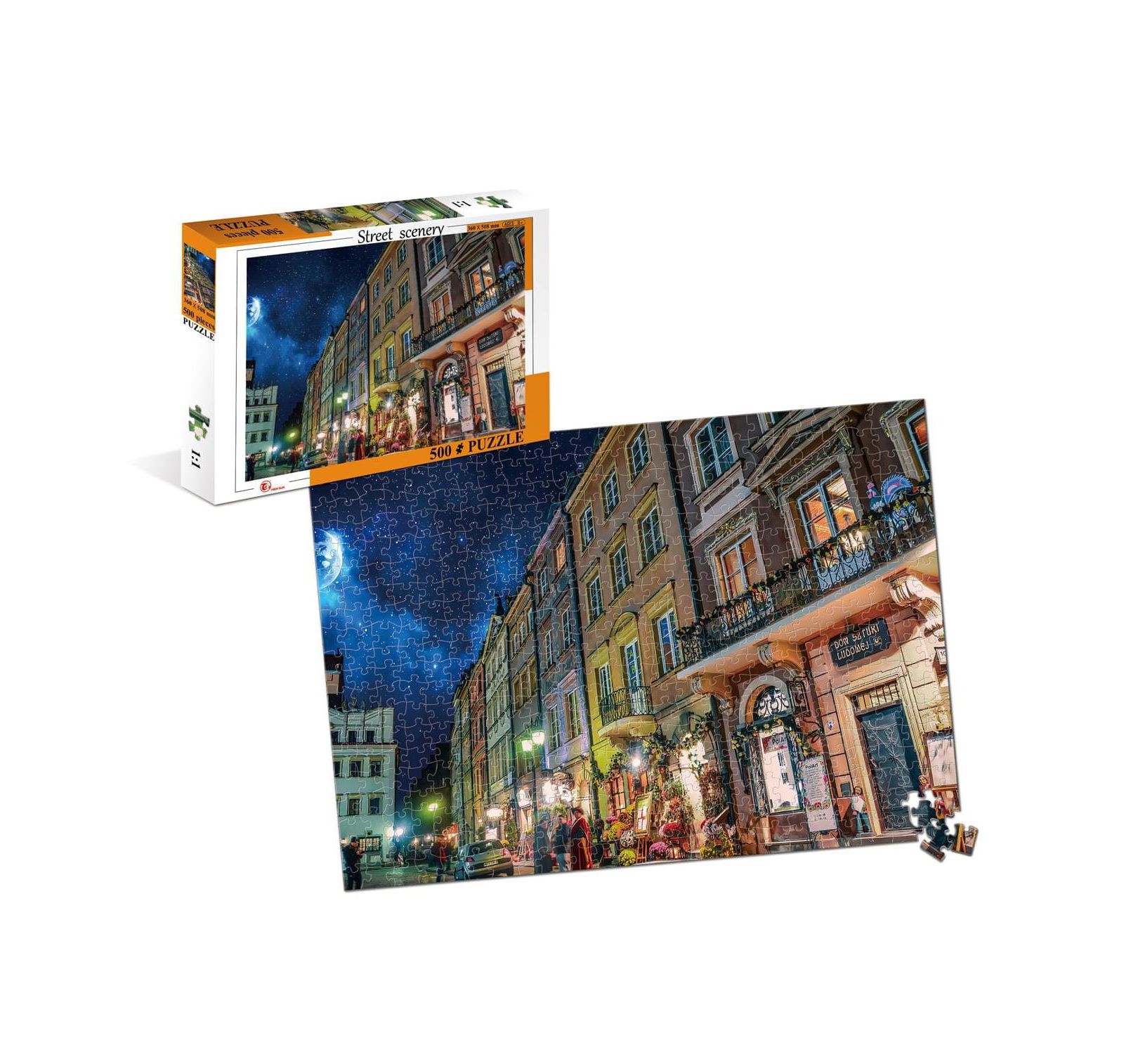 Пазл Street Scenery Night On The Town на 500 деталей