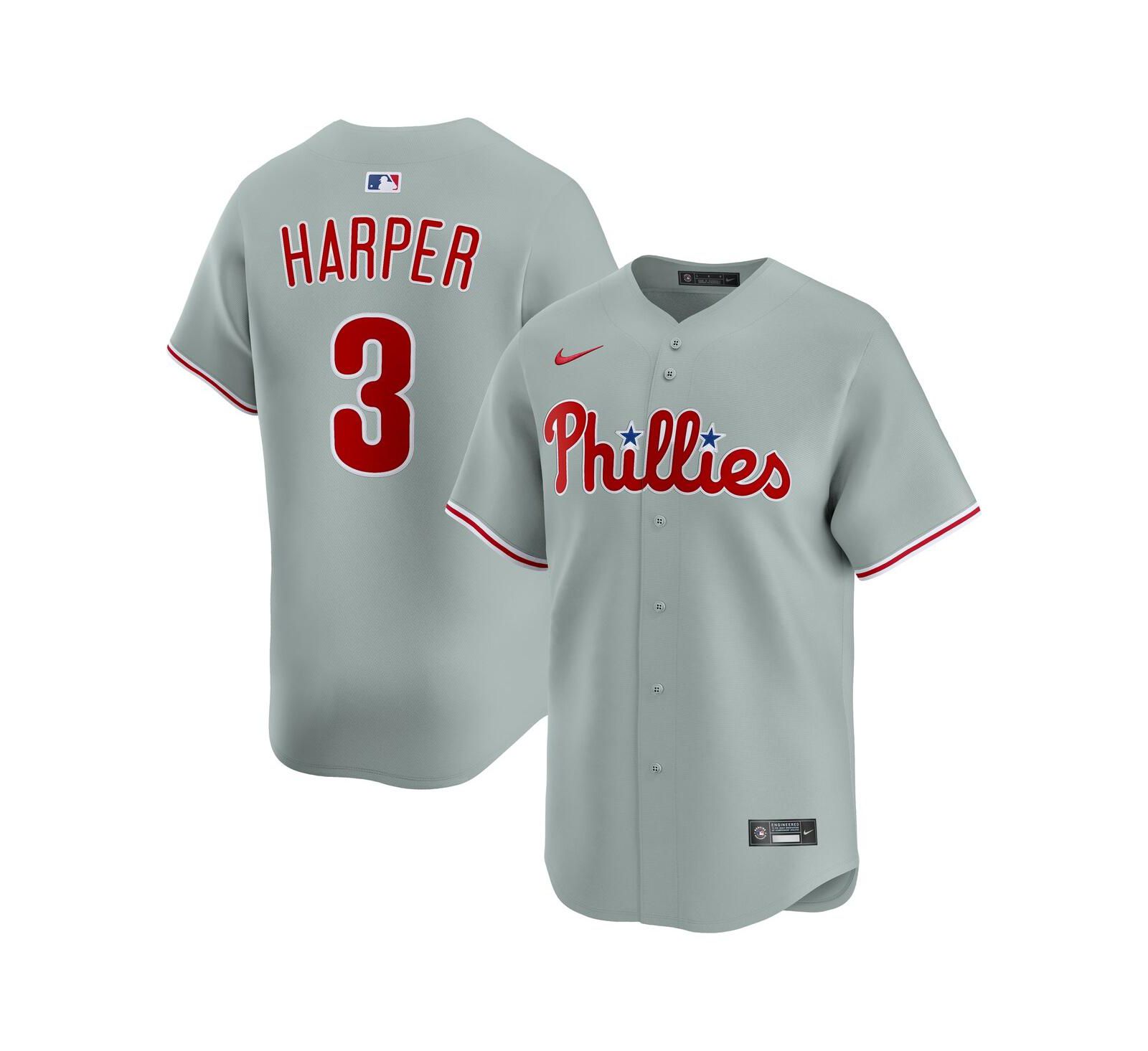 Мужская джерси Nike Bryce Harper Philadelphia Phillies Alternate Limited Player, серая
