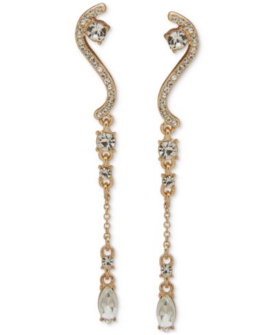Линейные серьги Emily in Paris Gold-Tone Crystal