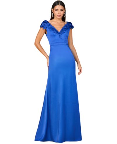 Платье Lara Women's V-Neck из крепа с атласной подкладкой