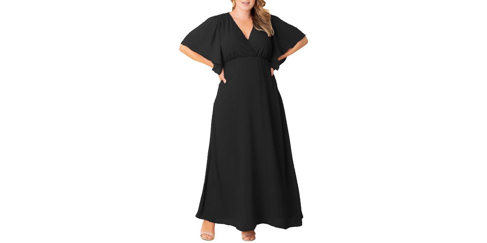Платье Kiyonna Plus Size Carmella Flutter Sleeve