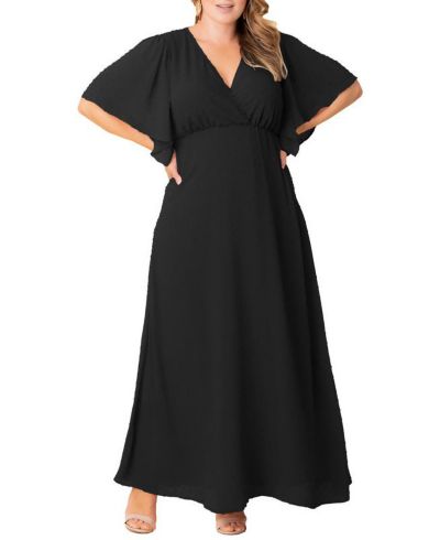 Платье Kiyonna Plus Size Carmella Flutter Sleeve