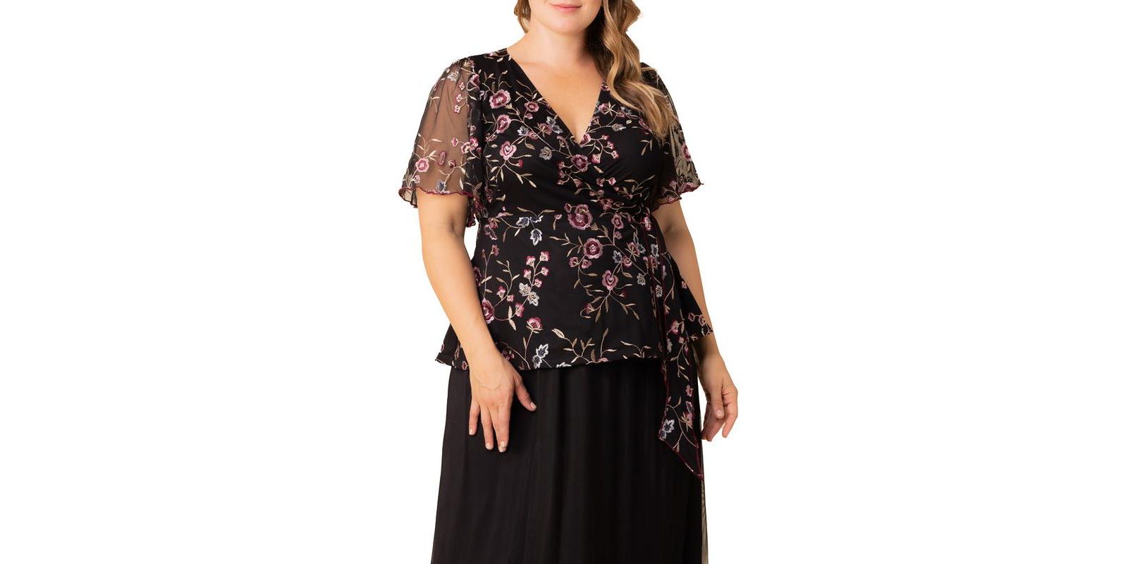 Kiyonna Plus Size Расширенная модель топ Rosalie