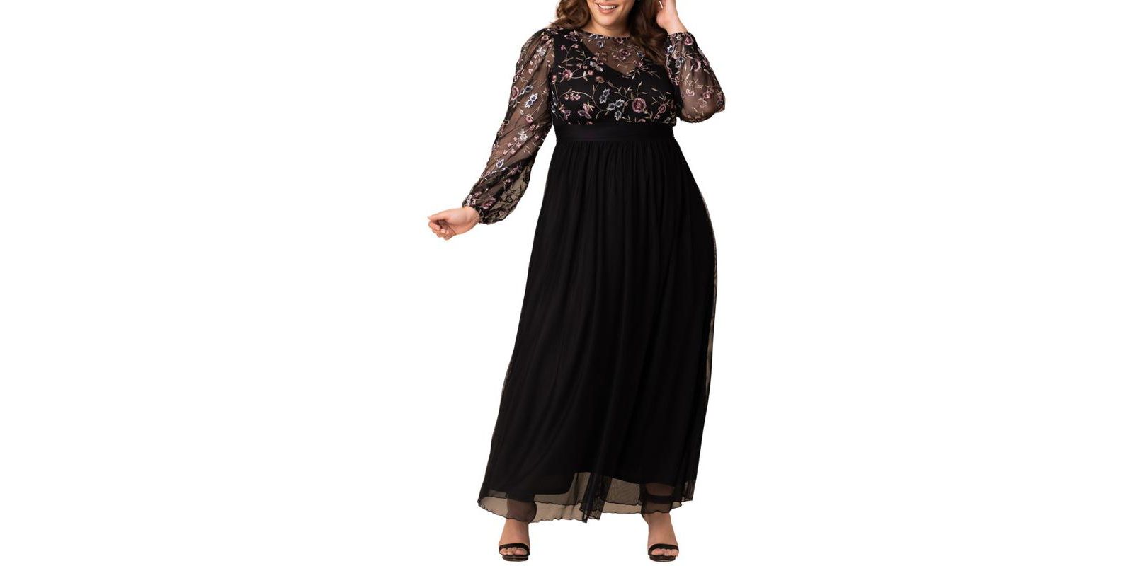 Вечернее платье Plus Size Kiyonna Eternal Embroidered Bodice