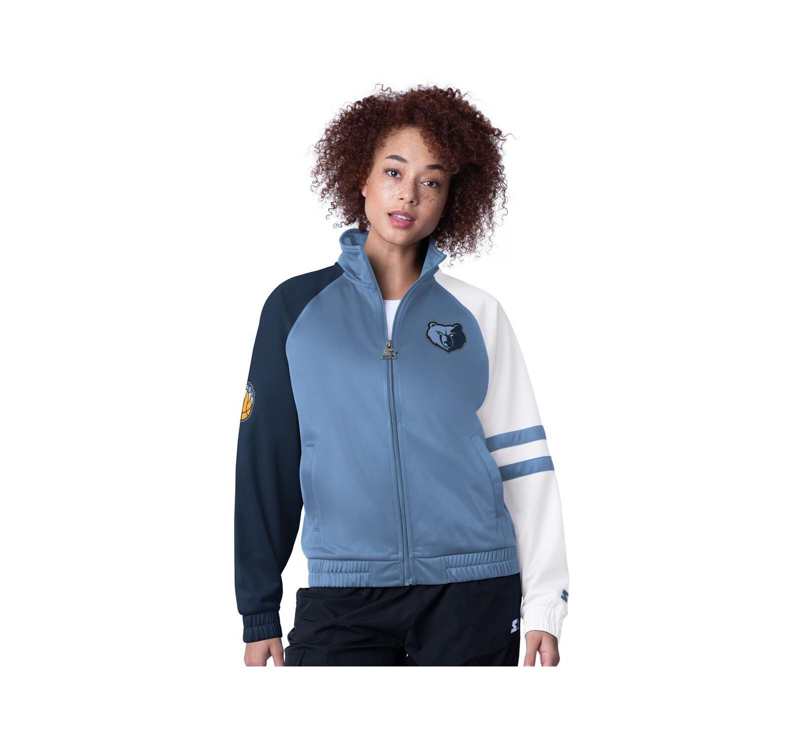 Starter Женский Light Blue Memphis Grizzlies Line Up Dolman Raglan Full-Zip Track Jacket
