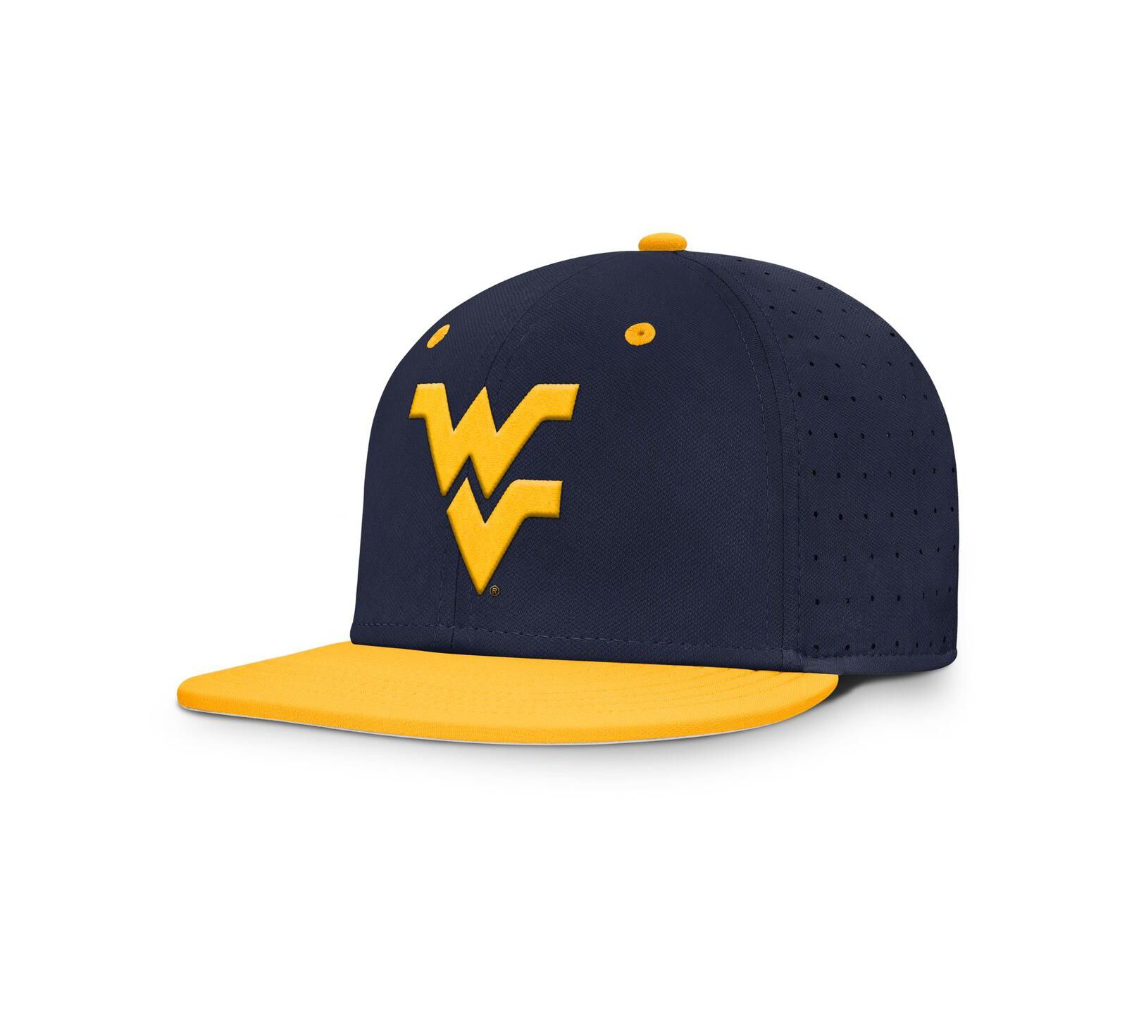Nike Men's Navy West Virginia Mountaineers On-Field Dugout True Performance Fitted Hat