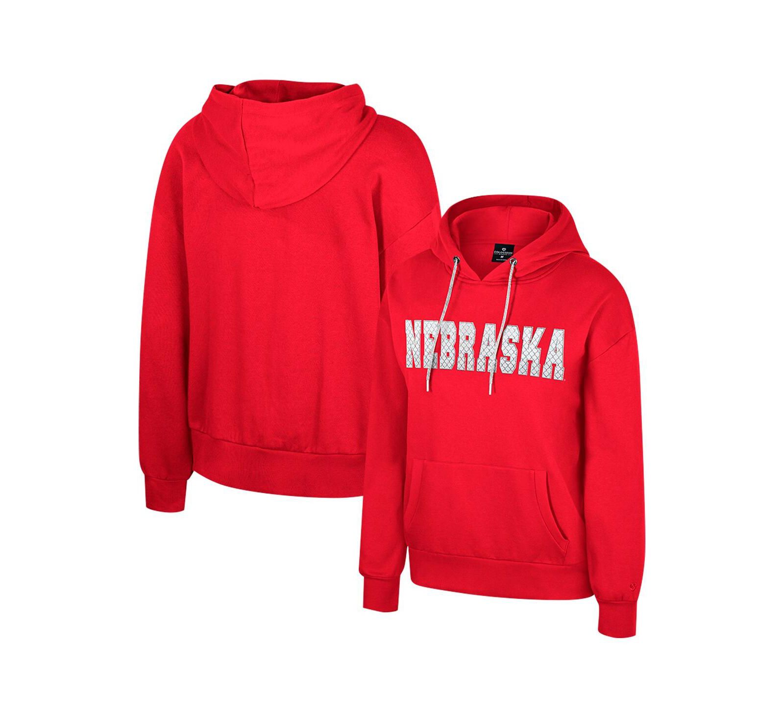 Colosseum Женский худи Nebraska Huskers Reflection Rhinestone Drawcord