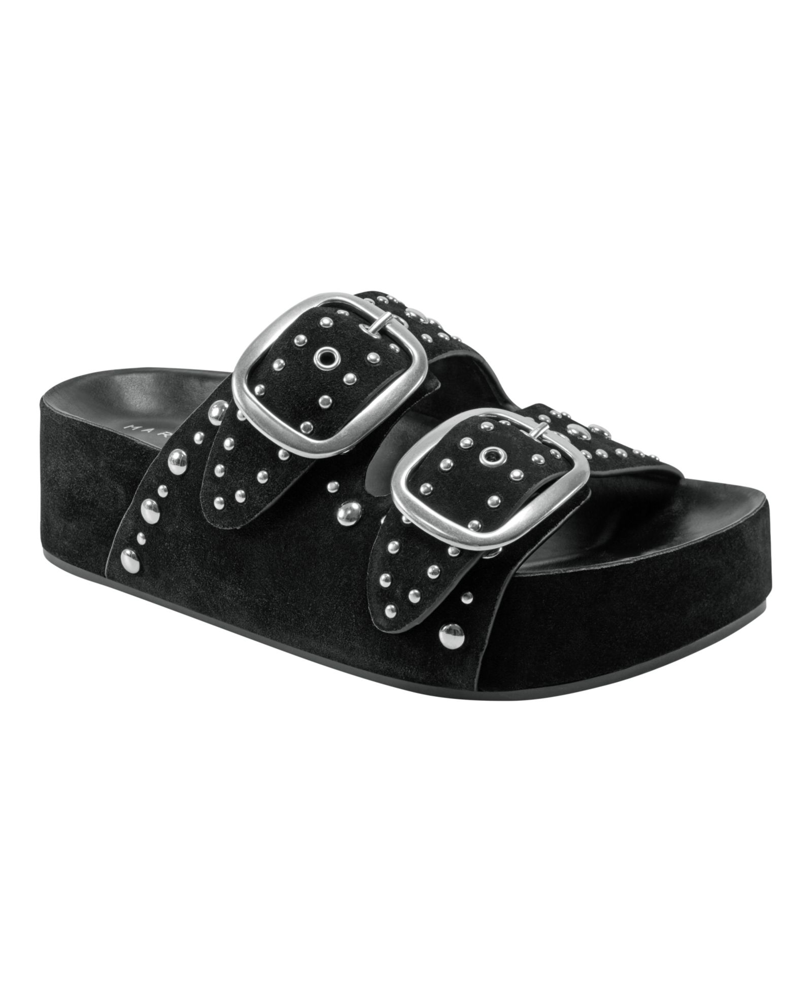 Marc Fisher LTD Women's Sayge Studded Double Band Flatform Sandals