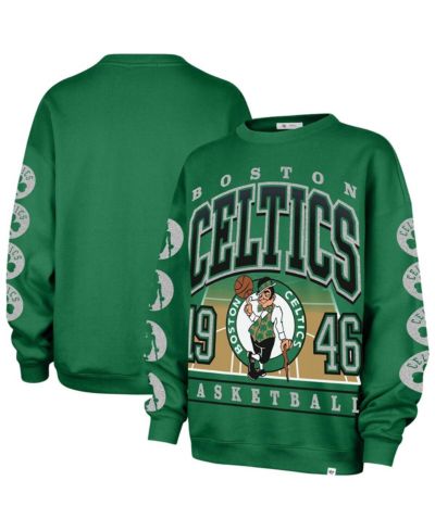 '47 Brand Women's Kelly Green Boston Celtics Go Big Oversized Sweatshirt