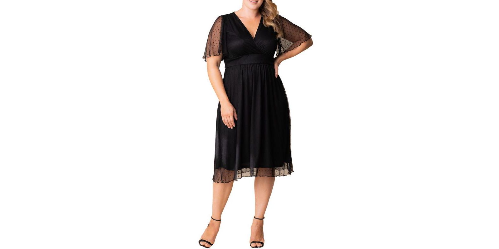 Женское коктейльное платье Plus Size Kiyonna Margot Mesh