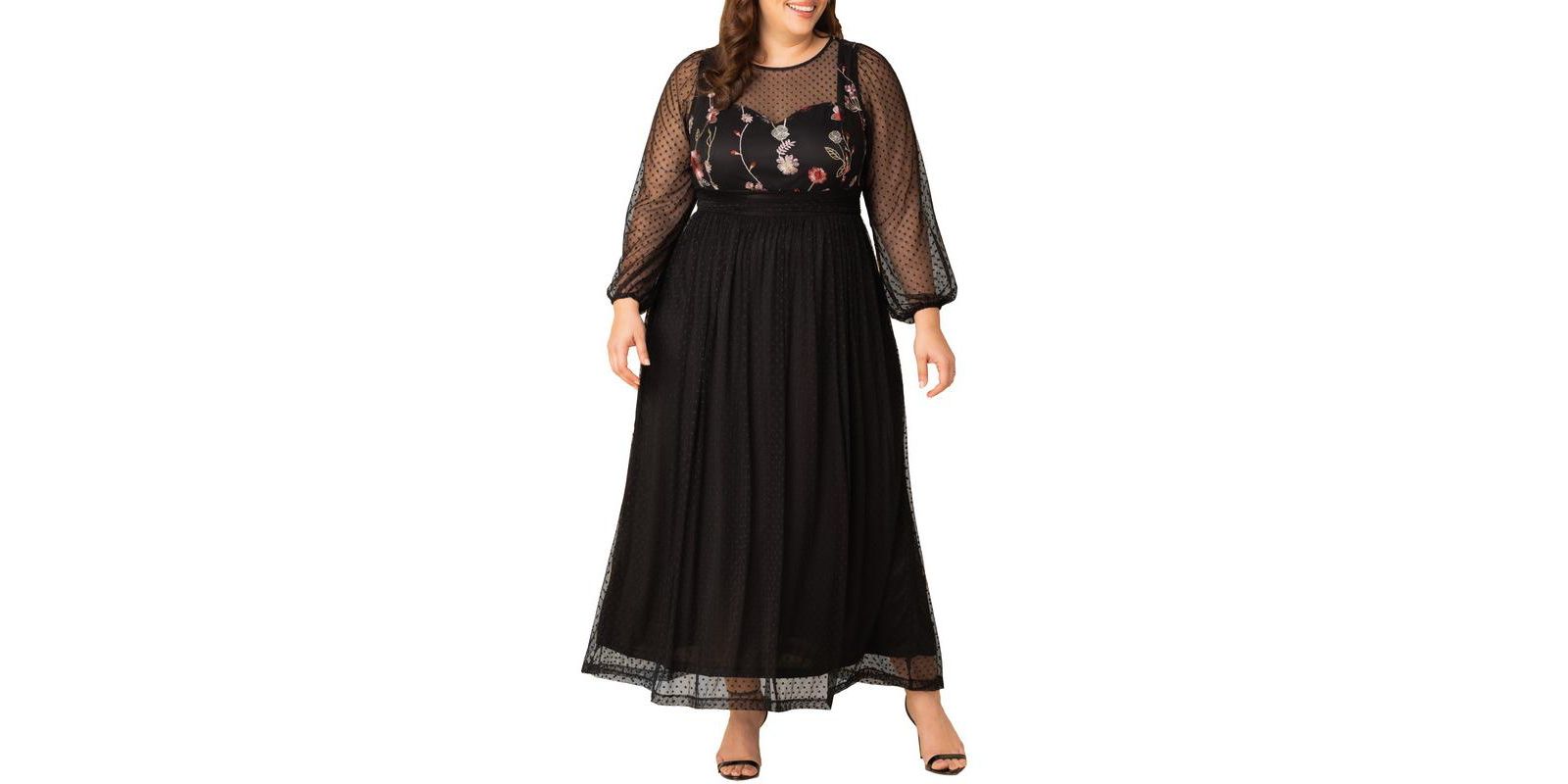 Вечернее платье Kiyonna Plus Size Mystique Mixed Media