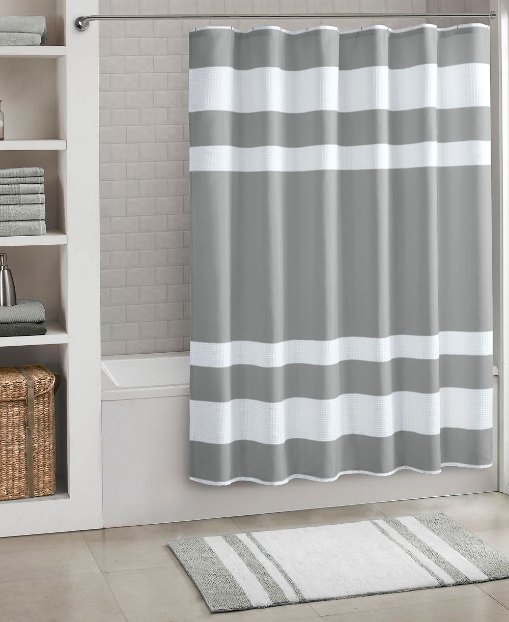 Madison Park Spa Waffle 3M-Scotchgard Shower Curtain, 72" x 78"