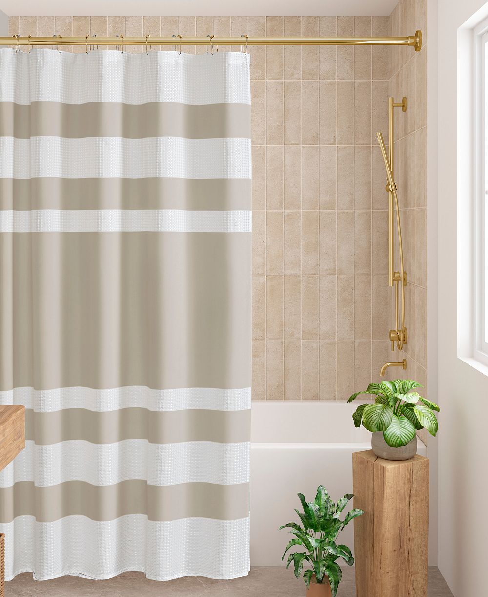 Штора для душа Madison Park Spa Waffle 3M-Scotchgard 108" x 72"