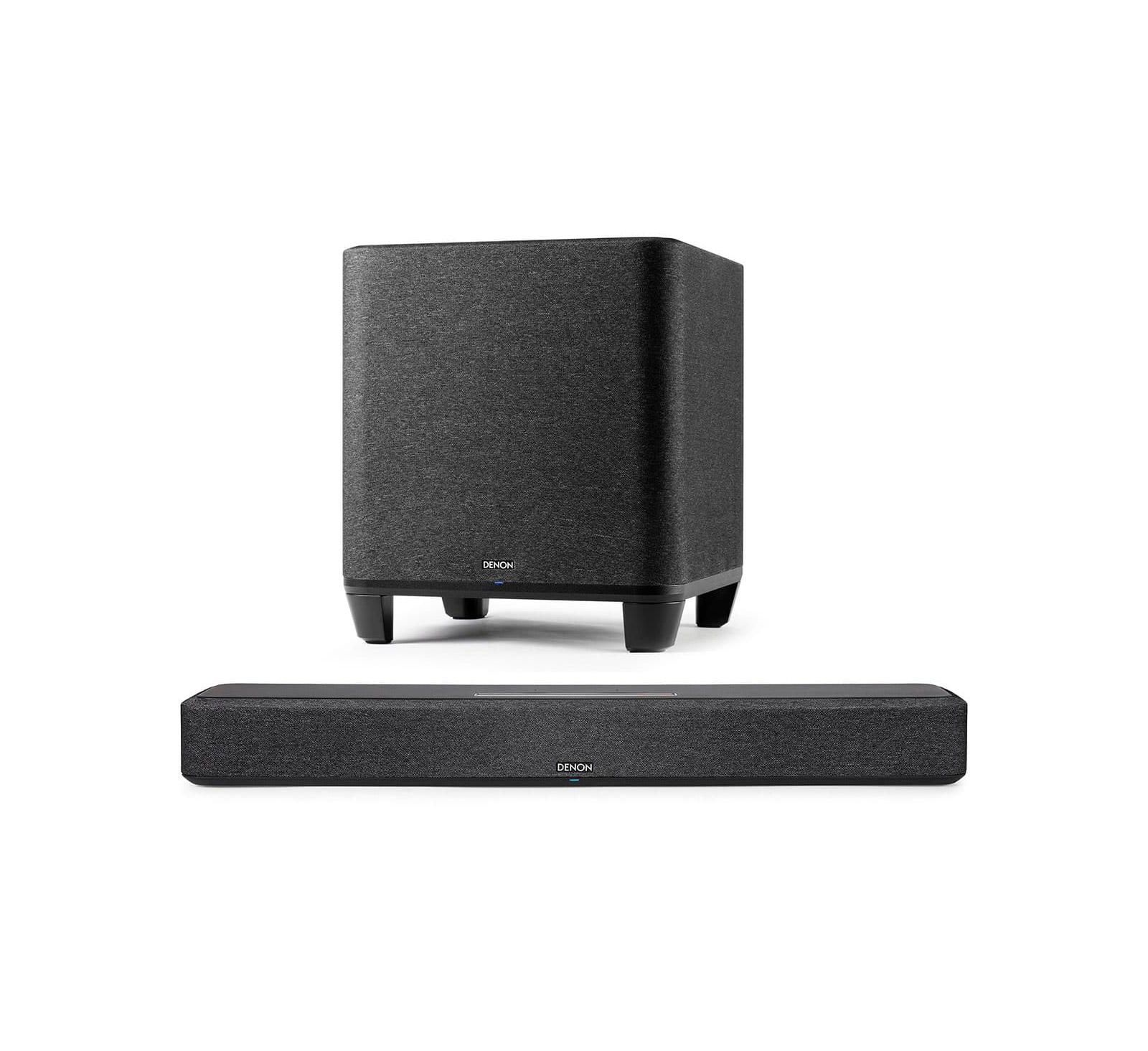 Саундбар Denon Home 550 с Dolby Atmos и HEOS, а также беспроводной сабвуфер Denon Home 8"