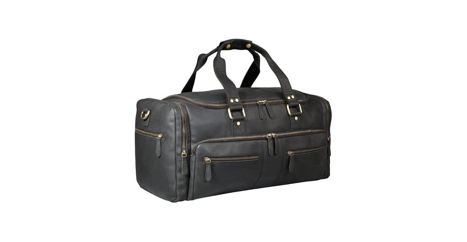 Luxorro 100% Full Grain Leather Duffel Bag - Only Duffel You will Need
