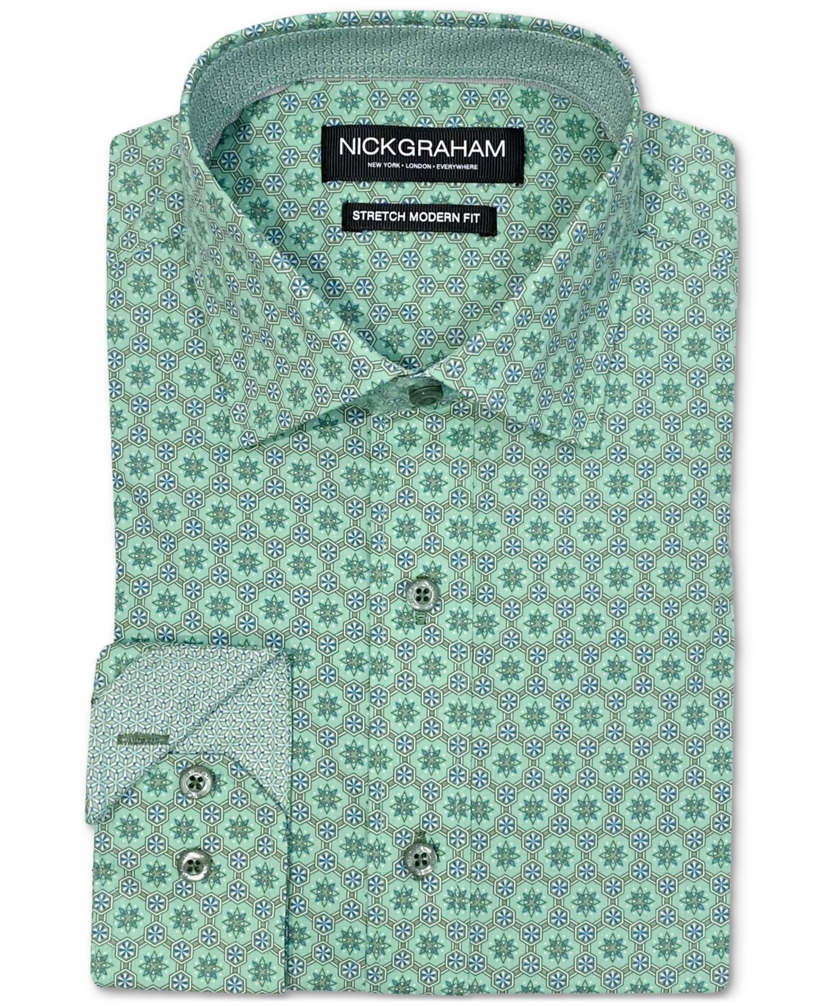 Мужская классическая рубашка Nick Graham Hexagon Star