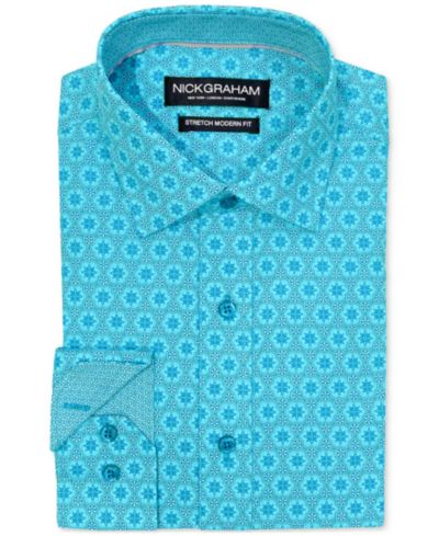 Мужская классическая рубашка Nick Graham Hexagon Star