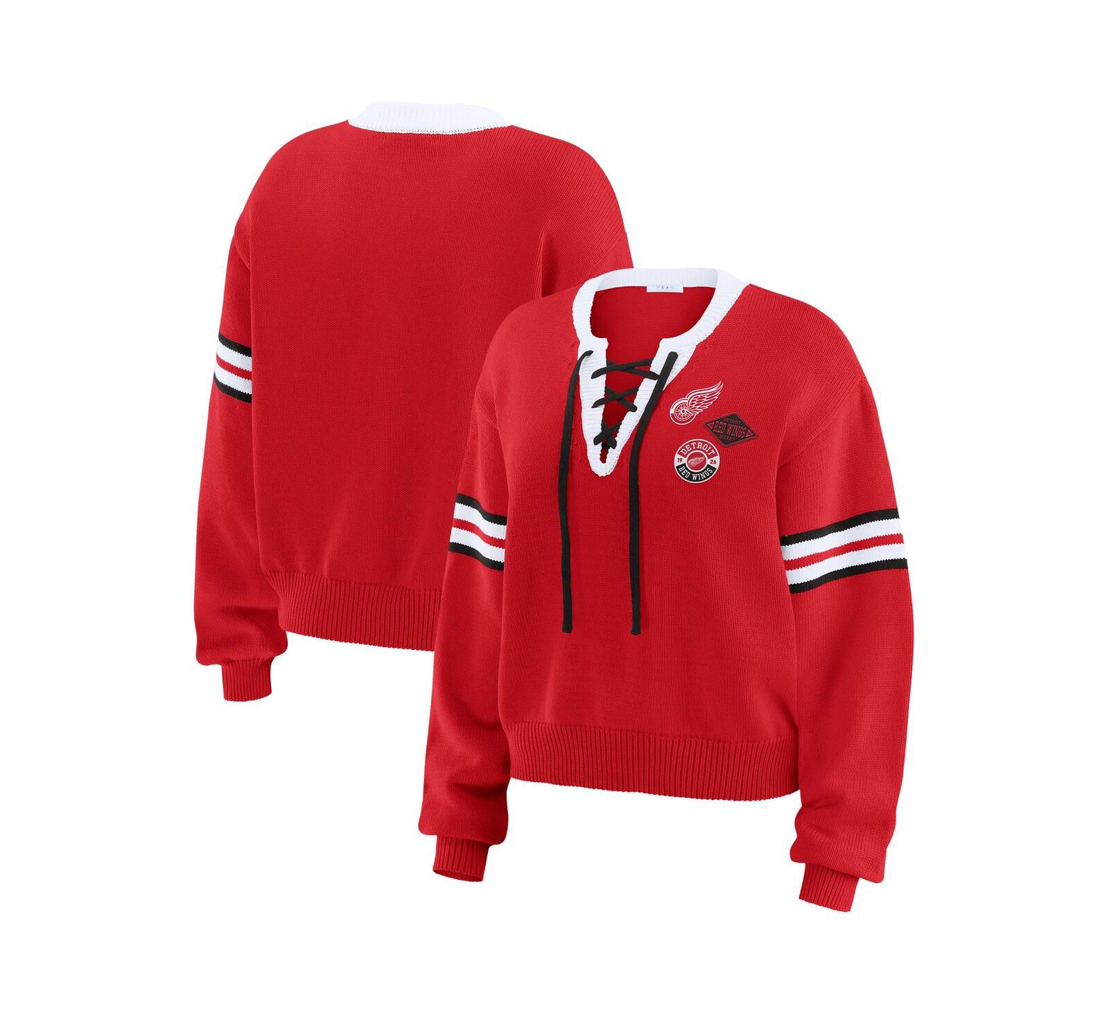 Свитер WEAR by Erin Andrews Women's Detroit Red Wings укороченный, красный