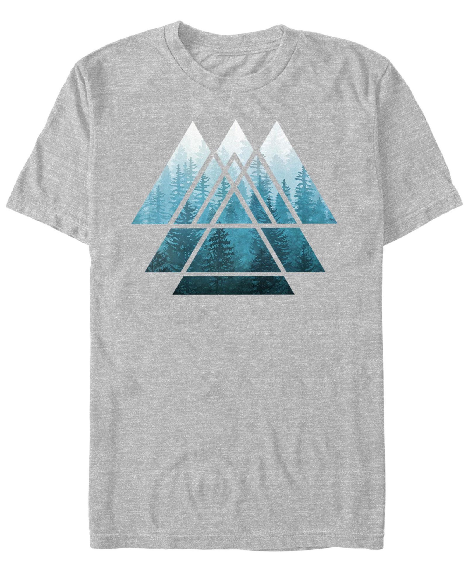 Футболка Design By Humans Men's Sacred Geometry Triangles Misty Forest