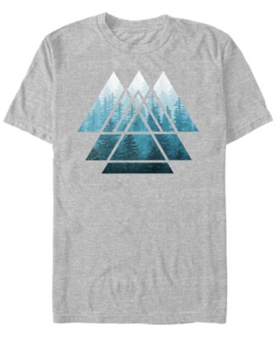 Футболка Design By Humans Men's Sacred Geometry Triangles Misty Forest