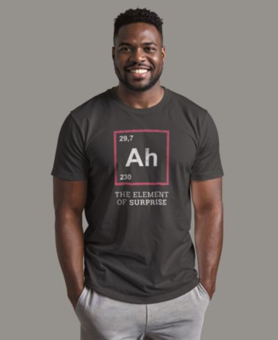 Design By Humans Men's Ah The Element Of Surprise Funny Gift Idea Short-Sleeve T-Shirt