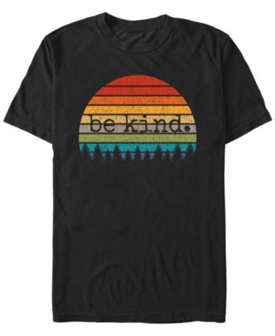 Design By Humans Men's Uplifting Retro Sun Vintage Be Kind Happy Positive Gift Short Sleeve T-Shirt