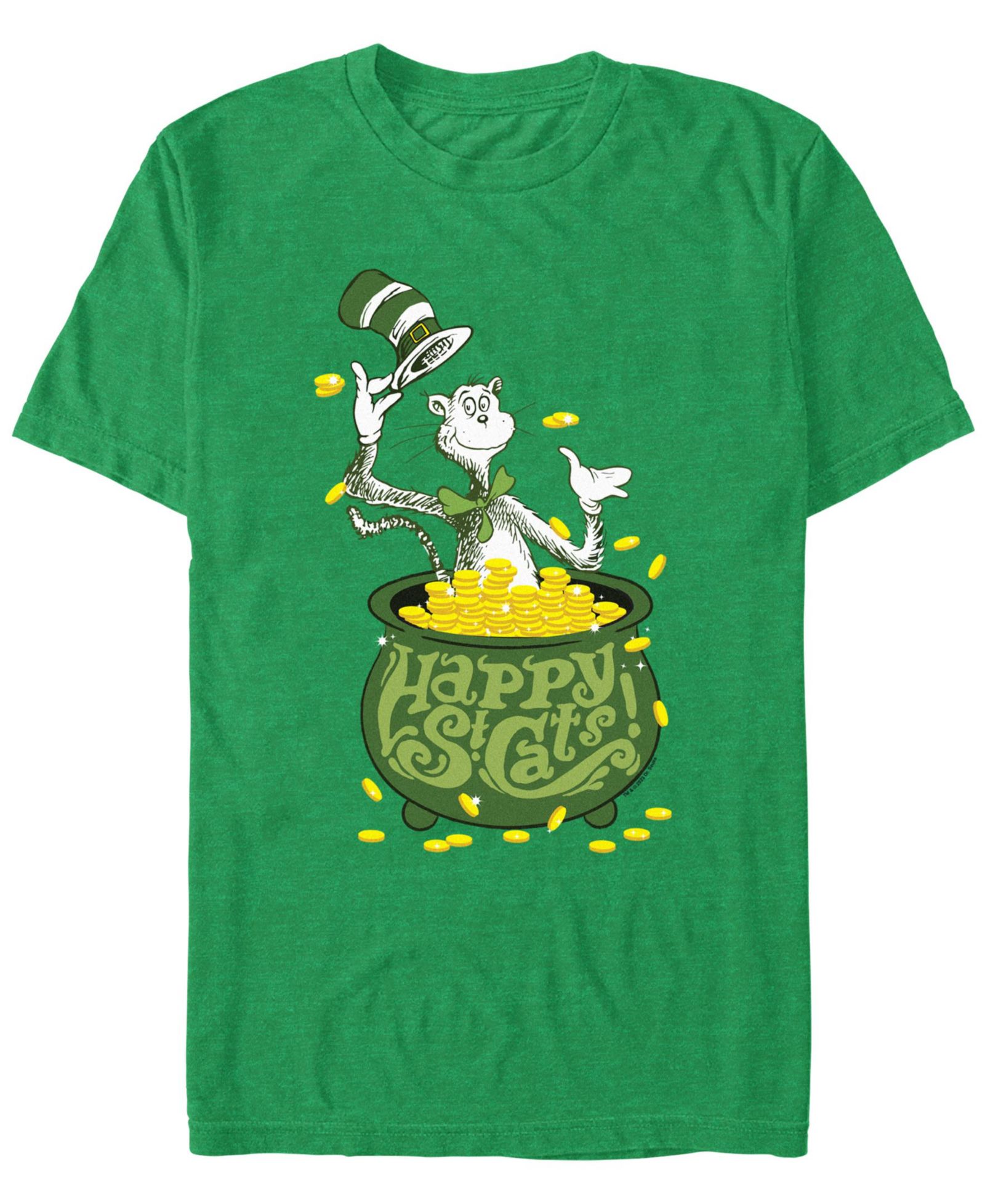 Dr. Seuss Men's Happy St Cats Short Sleeve T-Shirt