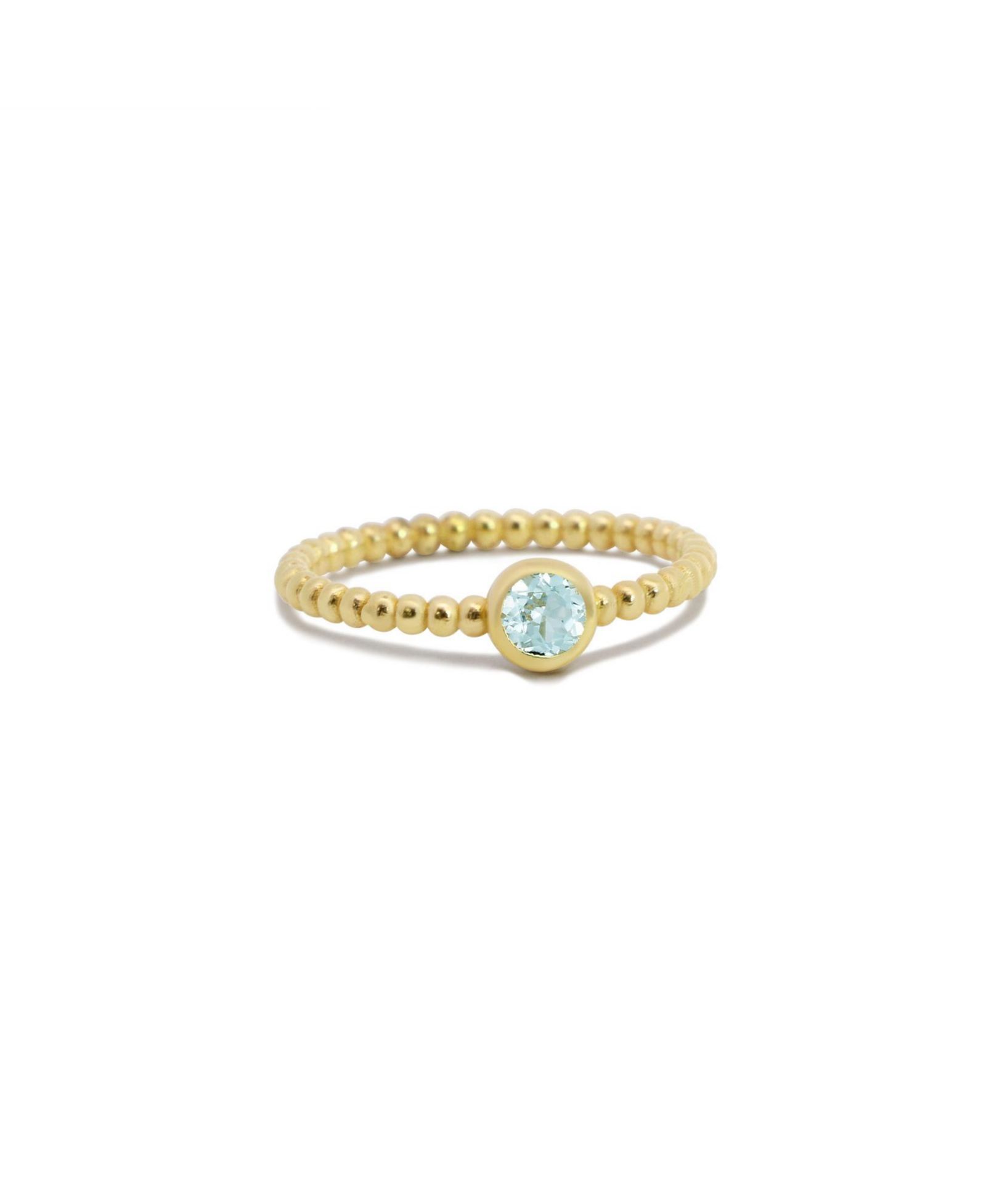 The Lovery Кольцо Aquamarine с бусинами